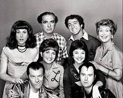 Laverne & Shirley 1976 TV series Penny Marshall as Laverne DeFazio Cindy Williams as Shirley Feeney Shotz Brewery Milwaukee 1950s ABC television stills L on sweater bottle capping line, AI generated