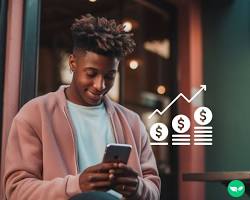 Image of person using a microinvesting app on their phone