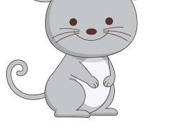 かわいいねずみのイラスト