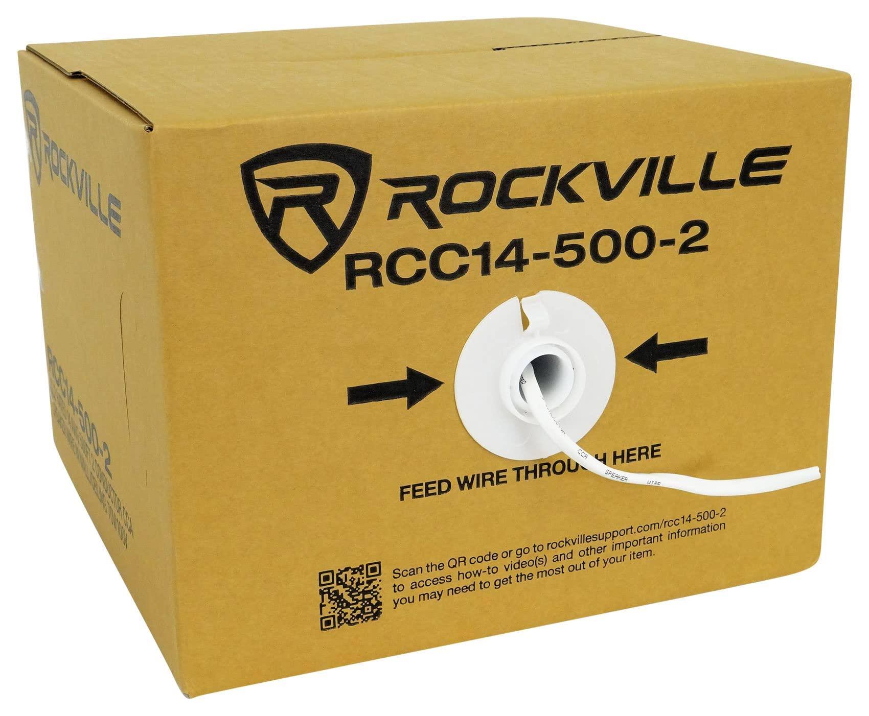 Rockville Rcc14-500-2 CL2 Rated 14 AWG 500' CCA Speaker Wire In Wall Ceiling 70V
