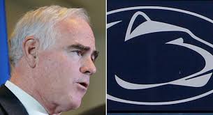 Patrick Meehan (left) and Penn State logo (right). |. He urged investigation of whether federal law was broken in the failure to report the allegations. - 111108_meehan_pennstate_ap_605