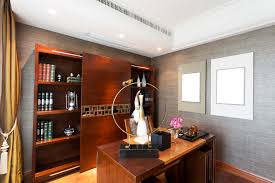 Image result for Contemporary Basement with Built-in bookshelf & High ceiling