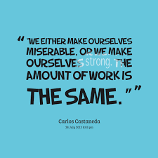 Quotes from Amy Evans: We either make ourselves miserable, or we ... via Relatably.com