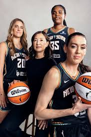 Clara Wu Tsai with New York Liberty Stars
