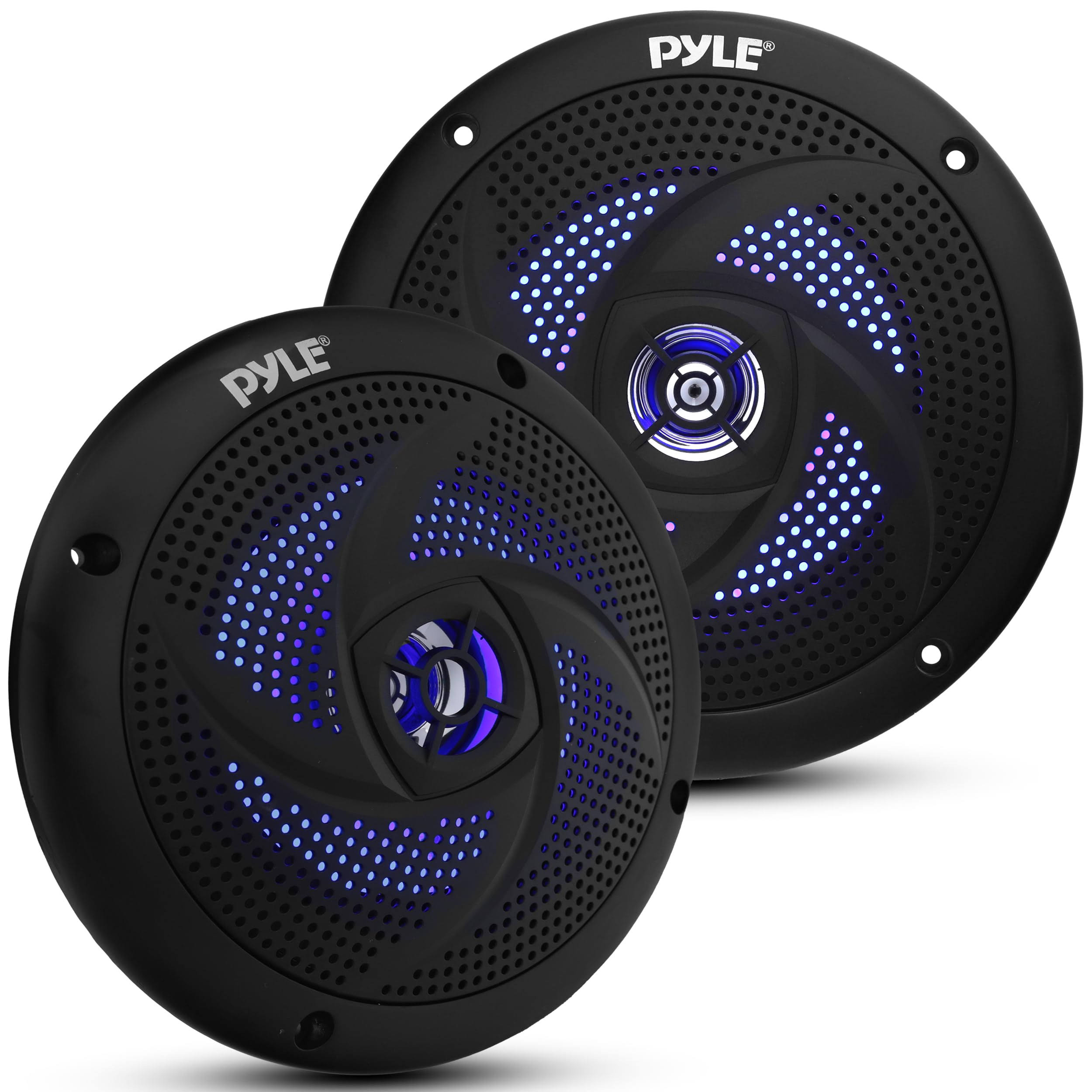 Pyle 5.25" Marine Waterproof Speakers with LED Lights