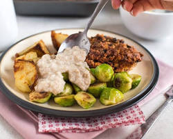Image of Bread sauce for Christmas dinner