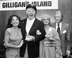 Gilligan's Island 1964 TV series cast Bob Denver Alan Hale Jr Jim Backus Natalie Schafer Tina Louise Russell Johnson Dawn Wells SS Minnow desert island 1960s CBS television stills, AI generated