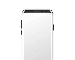 Image of sleek black smartphone with a curved display