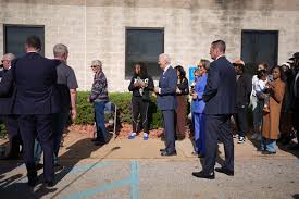 Biden Waits in Line and Casts His Vote for Harris