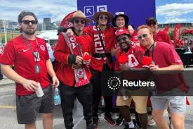 Licensable picture: Liam Delaney poses for a group photo outside Toronto Stadium ahead of the FIFA World Cup 2026 opener between Canada and Bosnia and Herzegovina