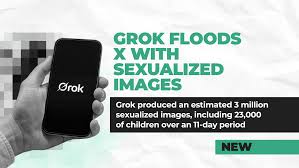 Grok floods X with sexualized images of women and children