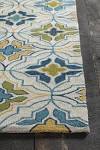 Yellow and blue area rugs