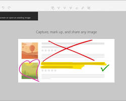 Snip & Sketch options for capturing screenshots