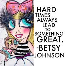 This is a painting i did of betsey johnson who is one of my ... via Relatably.com