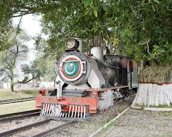 Broad gauge steam engine at Golra Railway Station Railway museum in Rawalpindi Pakistan