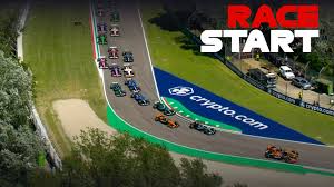 Watch the race start in Imola as Verstappen takes lead