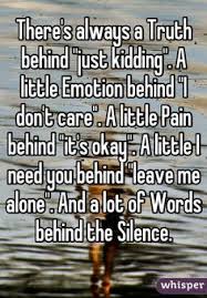 Whisper/Quotes on Pinterest | E Ca, Just Kidding and It Hurts via Relatably.com