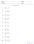 Bilder av fractions worksheets grade 7