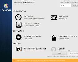 Image of CentOS installation screen