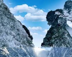 天門洞冬景的圖片