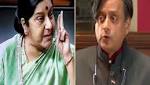 When Swaraj, Tharoor trade barbs