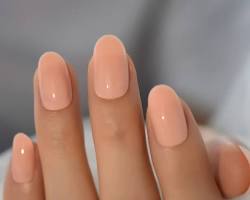 Image of Peaches and cream nails solid colors