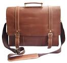 Mens brown leather messenger bag