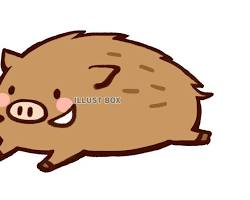 かわいいいのししのイラスト