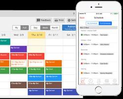 Image of person using a time management app
