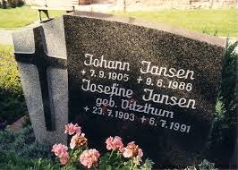 Grab von Josefine Jansen (geb. Vitzthum) (23.07.1903-06.07.1991 ...