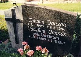 Grab von Josefine Jansen (geb. Vitzthum) (23.07.1903-06.07.1991 ... - mh163