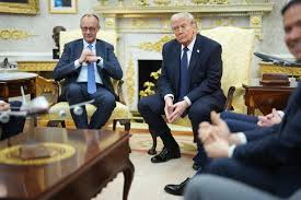 As Trump Bashes Spain on Military Spending, German Chancellor Merz Looks On