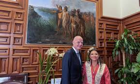 Presenta Brugada a Gianni Infantino avances en CDMX rumbo al Mundial