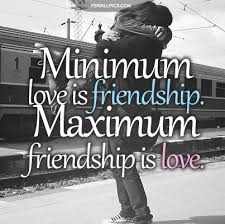 Minimum Love and Maximum Friendship Quote Facebook Wall Pic via Relatably.com