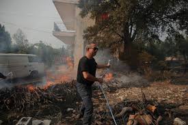 População tenta controlar fogo depois de incêncio florestal na Grécia; veja fotos de hoje - 02/08/2026 - Imagens do Dia