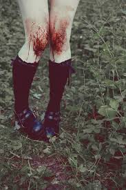 Blood on young female legs | Trigger Image via Relatably.com