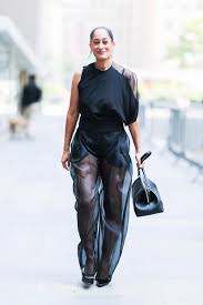 Tracee Ellis Ross Endorses the Sheer Pants Trend in NYC