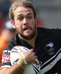 TACKLE TIME: Kiwis winger Jason Nightingale has been trying to work out to stop Kangaroos flier Brett Morris when they clash in the Anzac test in Melbourne. - 3658499