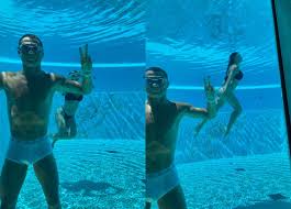 Cristiano Ronaldo e Georgina Rodríguez curtem piscina gigante, após eliminação na Copa do Mundo