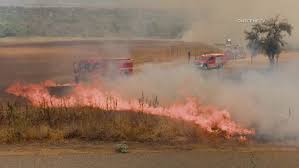 Jurupa Valley Brush Fire Erupts Near Santa Ana River Bottom