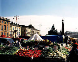 Imagen de la plaza del mercado (Kauppatori), Helsinki