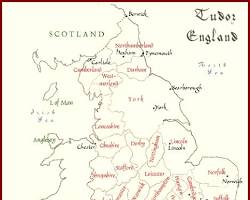 Image of Elizabethan England map