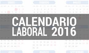 Resultado de imagen de calendario laboral 2016