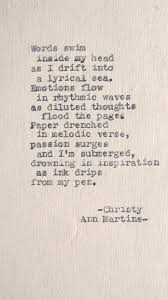 Poem writer&#39;s inspiration imagery verse quotes - Typewriter Poetry ... via Relatably.com