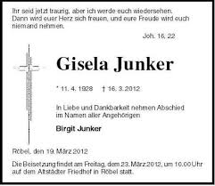 Gisela Junker | Nordkurier Anzeigen