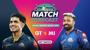 IPL | Gujarat Titans vs Mumbai Indians, 30th Match, Indian Premier League 2026 Live Cricket Stream, live scores, ball-by-ball commentary, highlights, videos, news, and more in USA & Canada