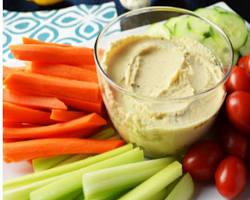 Vegetables and hummus