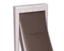 PetSafe Extreme Weather Energy Efficient Pet Door for Cats and Dogs, Large, Plastic Frame,White