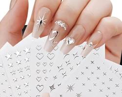 Hình ảnh về Patterned mirror nails