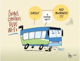 Resultado de imagem para charges transportes publicos